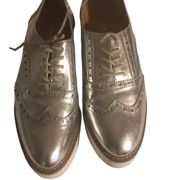 MADDEN GIRL Silver Metallic Platform Shoes - Picture 2 of 5